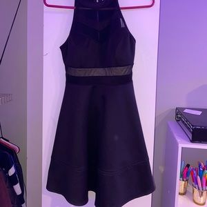 Simple Black Dress with mess design